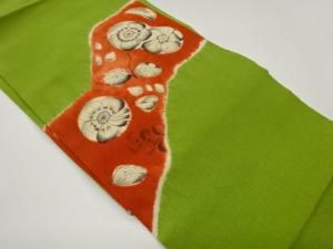 縮緬地手描き辻ヶ花模様名古屋帯